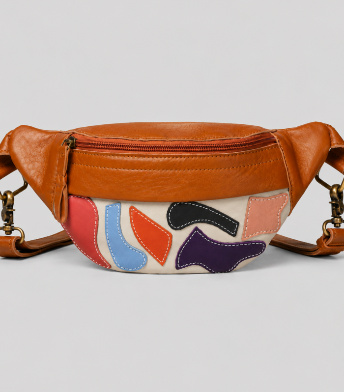 FihaLeather Tan Leather Bum Bag