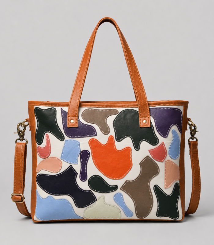 Patchwork Leather Shopper Bag